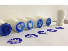sello de goma flexible filamentos efil la oficina 3dfils flex filamento tinta 3d print model - Mito3D