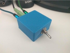 audio jack switch - 2 inputs 1 output 3d print model - Mito3D
