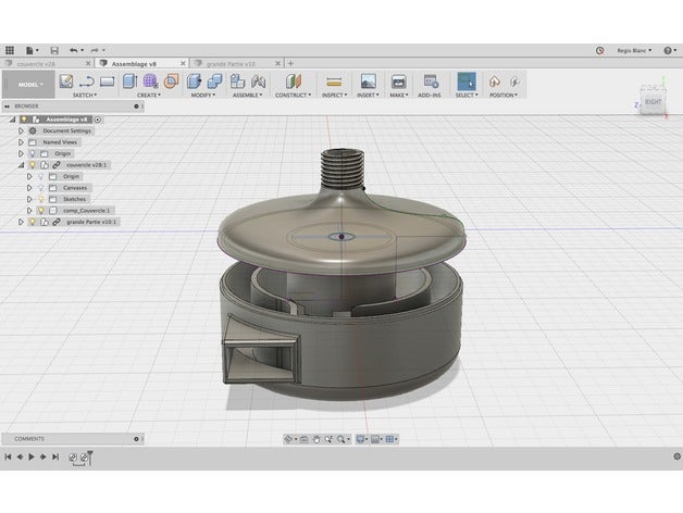 Luftfilter Kompressor Ersatz-Teile Luft-Kompressor filter Ersatz-Teil 3D print model - Mito3D