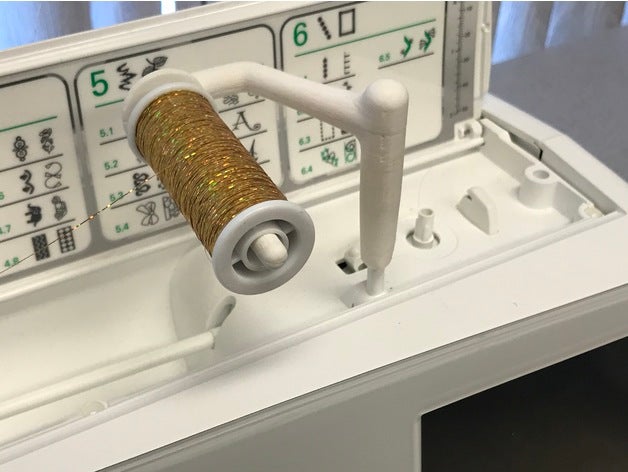transverse thread spool holder machine tools sewing aid 3D print model - Mito3D