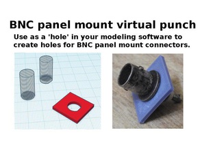 bnc panel mount virtual punch holes electronics 3d print model - Mito3D
