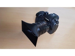 capucha de lentes panasonic lumix gh5 leica 12-60mm la cámara 3d print model - Mito3D