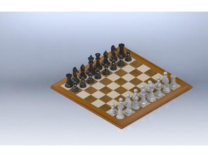 chess set boardgame boardgames board game bishop king pawn pieces rook 3d print model - Mito3D