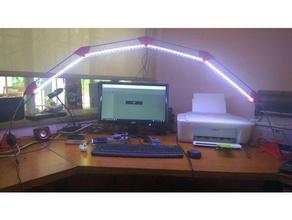 simplified led bridge lamp office 3d print model - Mito3D