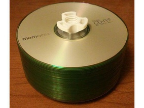 disco óptico de almacenamiento la tuerca del husillo equipo blu-ray perno compacto dvd titular huso 3d print model - Mito3D