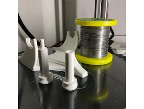 schlanke lot stehen 10mm spool-Halter diy - Elektronik pcb Löt Halter Lötzinn-Spule 3d print model - Mito3D