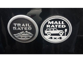 mall rated jeep badge coins & badges 3d print model - Mito3D