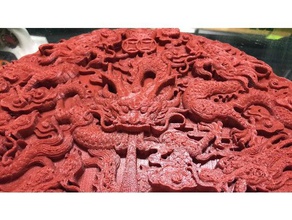 emperor dragons 3d printing art claven moo cr10 decoration design dragon traditional 3d print model - Mito3D