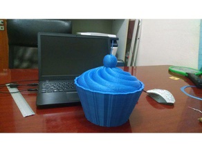 tigela de cupcake cereja do agregado familiar 3d print model - Mito3D