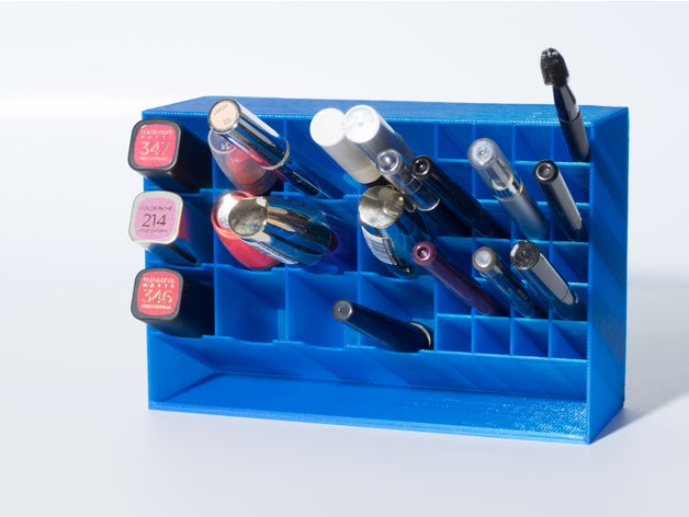 grande rossetto, eyeliner titolare trucco organizzatore utensili & caselle il rossetto 3D print model - Mito3D
