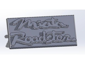 mazda miata roadster sign 3d printing car mx5 turbo turbocharger wall wallmount 3d print model - Mito3D