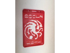 house targaryen badge holder signs & logos 3d print model - Mito3D
