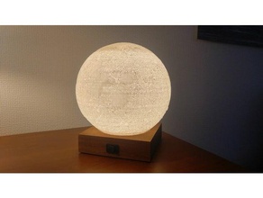estética lunar lâmpada de incandescência base decoração 3d print model - Mito3D
