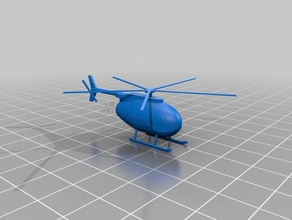 simple n scale helicopter vehicles 3d print model - Mito3D