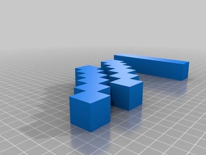 mincraft hache L'impression 3d 3d print model - Mito3D
