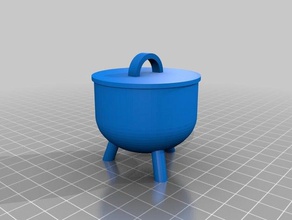 caldeirão com tampa brinquedos & games 3d print model - Mito3D