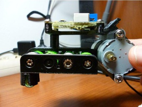 escornabot pieces ball 4x1 battery holder robotics 3d print model - Mito3D