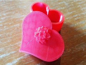 heart shaped box containers gift love ring small tiny valentine valentines day gifts 3d print model - Mito3D