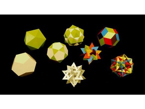 dodecahedral simetri ayarlayın matematik 3d print model - Mito3D