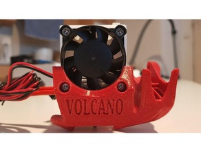 e3d v6 vulcano micro ventola di raffreddamento del dotto 40mm hotend fan remix Stampante 3d parti Ventola da condotto fang 3d print model - Mito3D