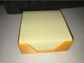 3in x cuscinetto adesivo desktop titolare 76mm office l'adesivo il blocco note pad post post-it postit postitholder notes nota 3d print model - Mito3D