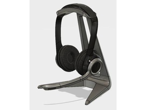 headphone stand re-modeled organization headphones holder 3d print model - Mito3D
