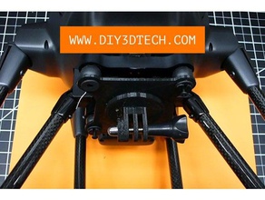 yuneec typhon h universel de support caméra r c véhicules gopro montage yuneecq500 yuneecq500typhoon ego2 3d print model - Mito3D