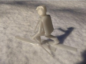télémark ski personnes pistes de skieur 3d print model - Mito3D