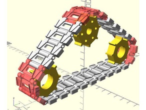 tri-track openscad compatible tracks r c vehicles 3d print model - Mito3D