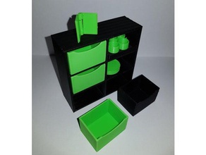 dei cassetti mobilia di modello bambola mobili sylvanian famiglie 3d print model - Mito3D