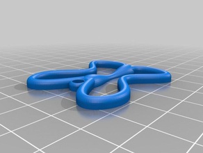 kelebek-anahtar kable Anahtarlık kelebek 3d print model - Mito3D