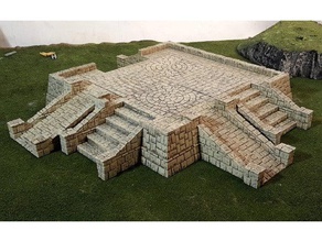 tikal giardino del tempio b giocattolo & accessori di gioco aztec edificio in miniatura miniature scatter terreno il wargame 3d print model - Mito3D