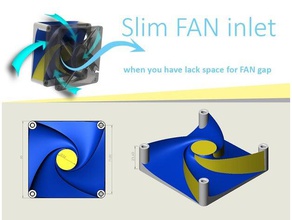 slim 80mm fan inlet 3d printing fanduct 3d print model - Mito3D