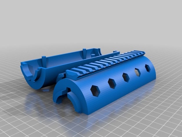ar15 tri rail handguard sport & outdoors gun picatinny 3D print model - Mito3D