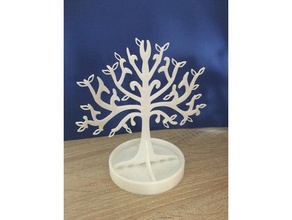 takı ağacı yaprak gondor küpe ağaç 3d print model - Mito3D
