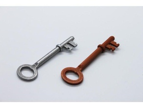 indoor key replacement parts door keys lock 3d print model - Mito3D