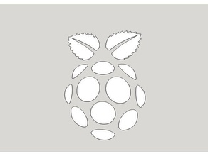 raspberry pi logosu sahip TIFF skp işaretler ve logolar logo rasbian ahududu 2 3 durumda sıfır raspi taslak 3d print model - Mito3D