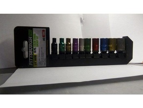 socket rail tool holders & boxes 3d print model - Mito3D