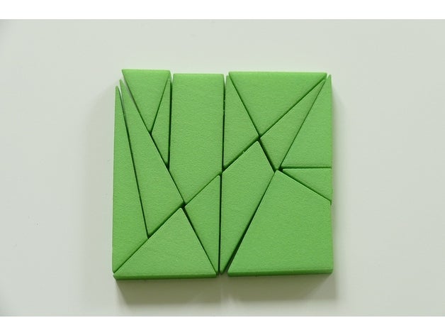 archimède puzzle tangram-comme puzzles jeu loculus archimedius ostomachion de stomachion tangram 3D print model - Mito3D
