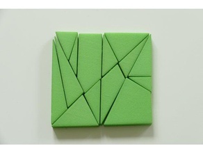 archimedes puzzle tangram-like puzzles game loculus archimedius ostomachion stomachion tangram 3d print model - Mito3D