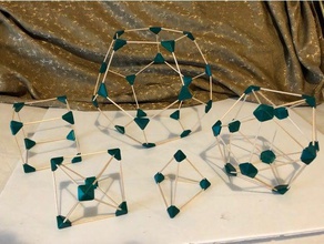 poliedro conectores esculturas Geometria 3d a geometria matemática modelo 3d print model - Mito3D