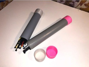 ylindrical contenitore tubo di fogna 40 50mm organizzazione box 3d print model - Mito3D