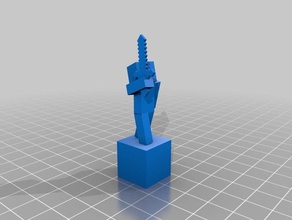 héroïque poser minecraft statue jeux 3d print model - Mito3D