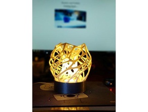 cellular lamp base ikea ledberg decor 3d printing art lampshade sculpture 3d print model - Mito3D