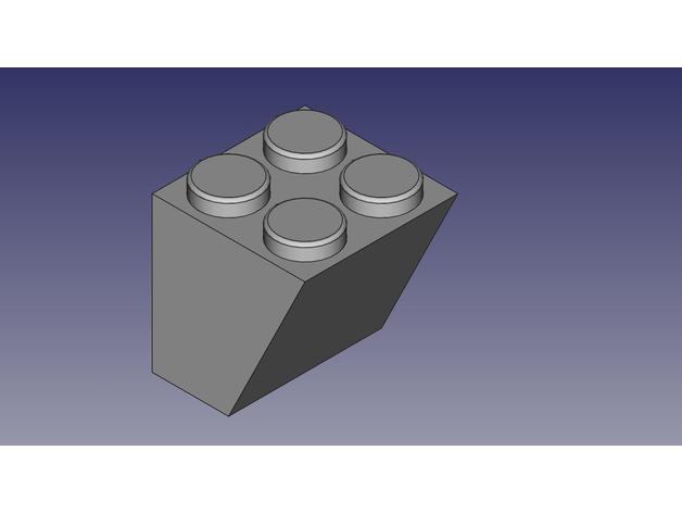 2x1 inclinada revisi n costruzione di giocattoli exin castillos castelli 3D print model - Mito3D