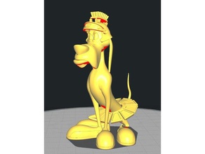 k9 seated prototype creatures autodesk maya character dog freestanding looney tunes martian marvin model polygon stl 3d print model - Mito3D