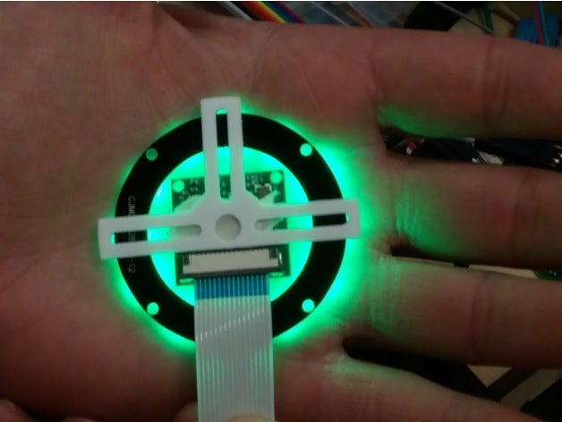 rpi Kamera-led-ring montieren - Elektronik neopixel ring raspberry pi 3D print model - Mito3D