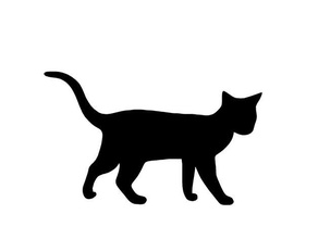 gato preto 4 a arte cat felino silhueta wslab 3d print model - Mito3D