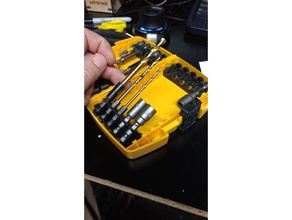 hex bit holders dewalt storage case hand tools 3d print model - Mito3D