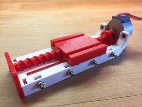 dovetail stepper slide engineering 28byj-48 acme screw gib linear mechanical actuator side 3d print model - Mito3D